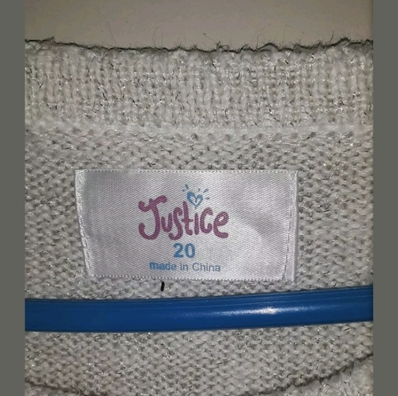 Justice size 20 sequined floral sweater - Picture 8 of 8